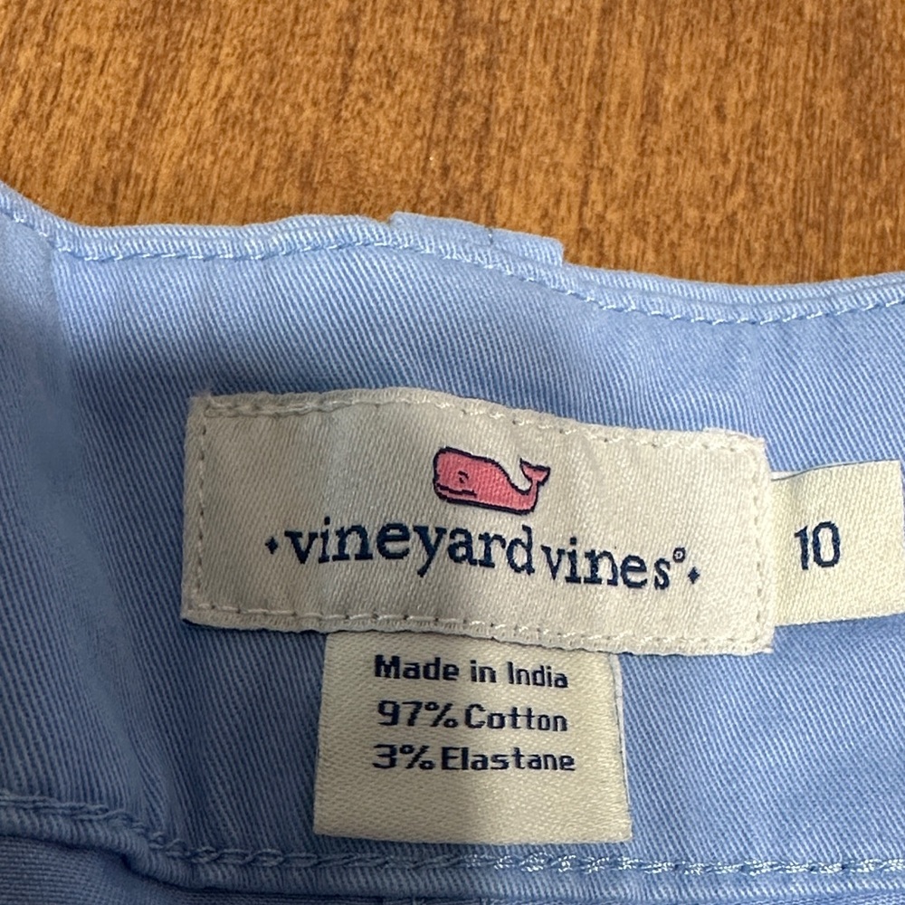 Vineyard Vines Women's Light Blue Chino Shorts - Picture 2 of 6